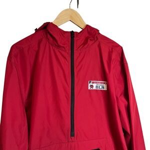 Vintage‎ Disneyland Resort Red Mickey Mouse Windbreaker Hoodie Jacket Mens Large